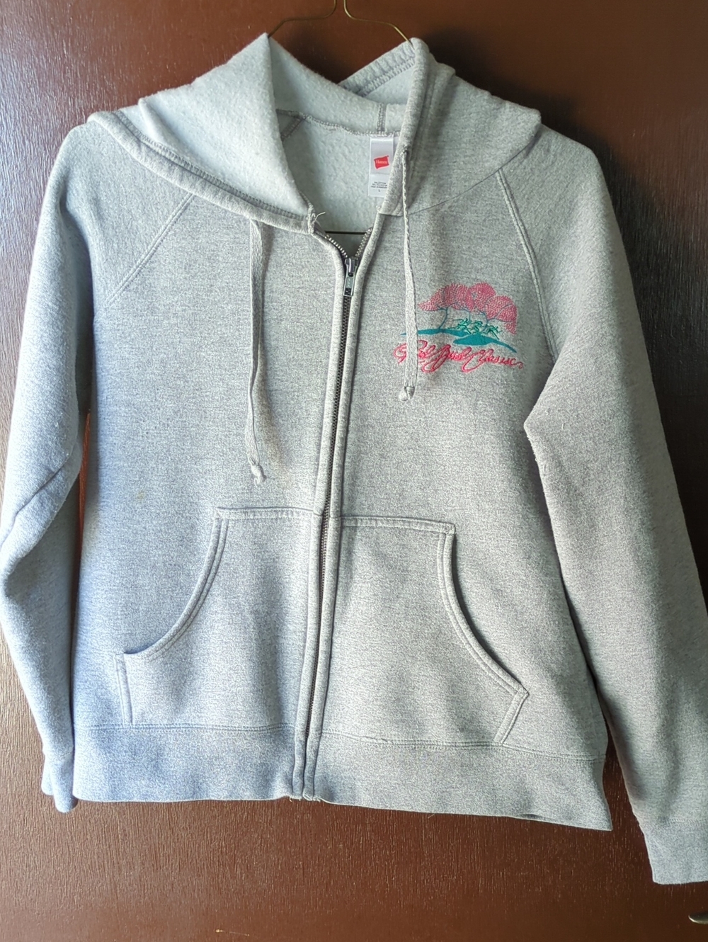 Hanes Grey (Red Bud Classic) Hoodie Size L